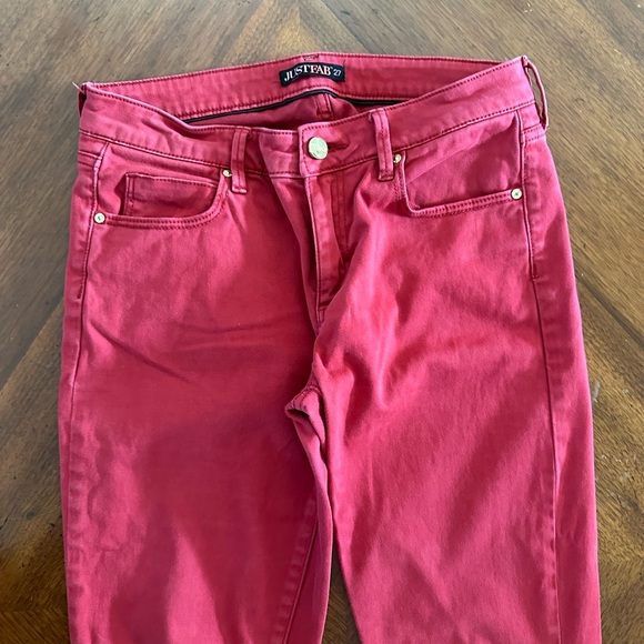 Skinny Jeans Red Size 27 GUC - Picture 3 of 6